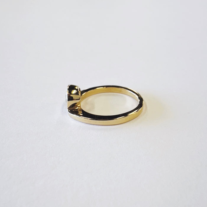Custom Half Moon Diamond Ring