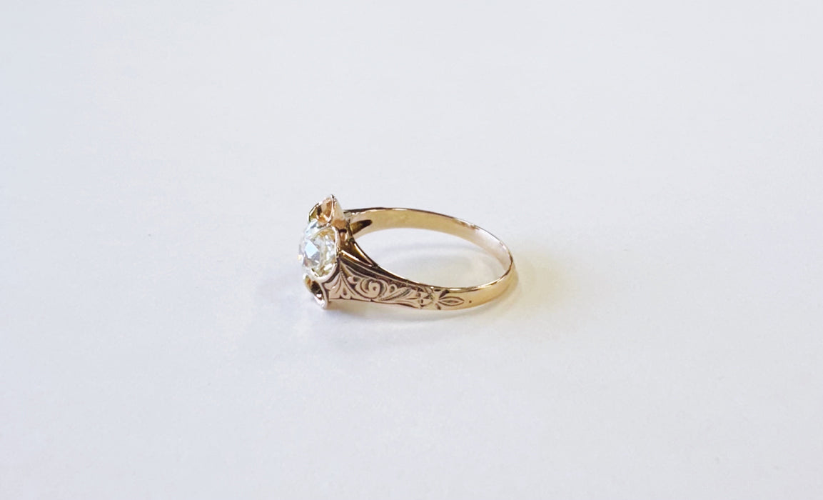 Victorian Belcher Diamond Ring