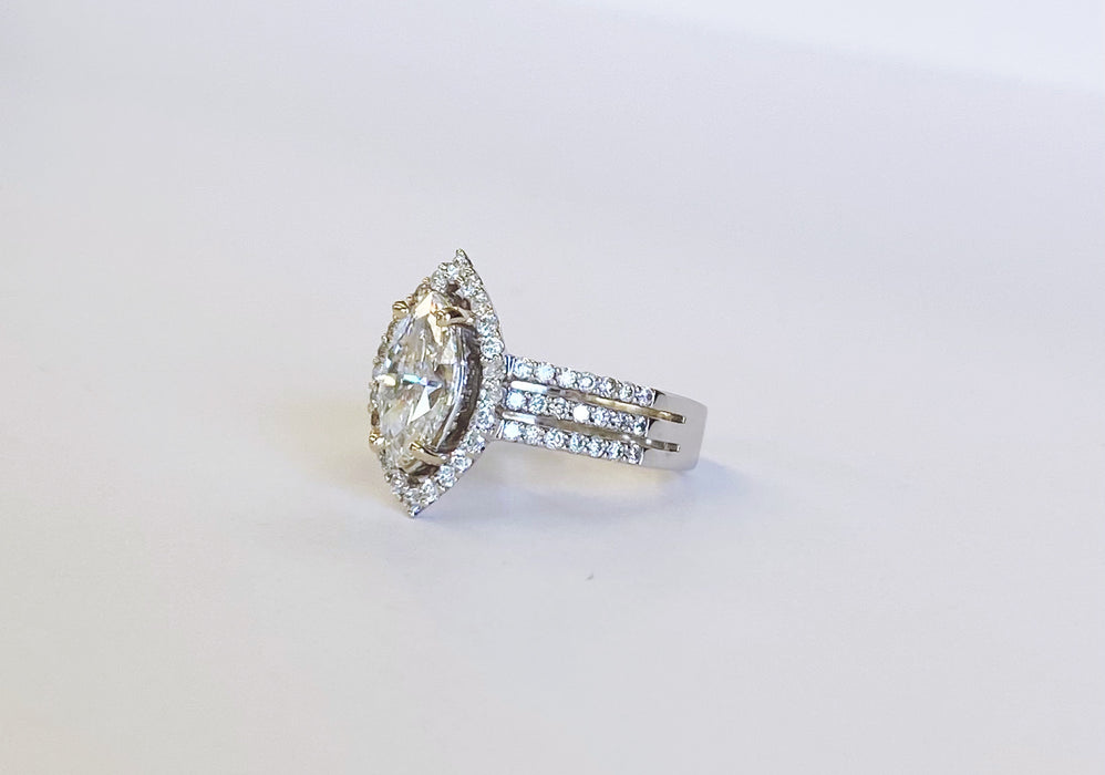 Marquise Halo Ring