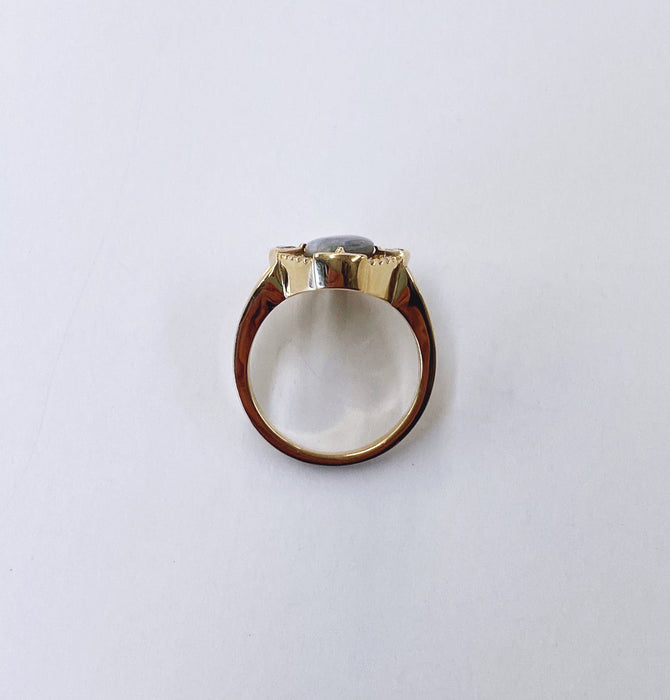 Custom Black Opal Ring