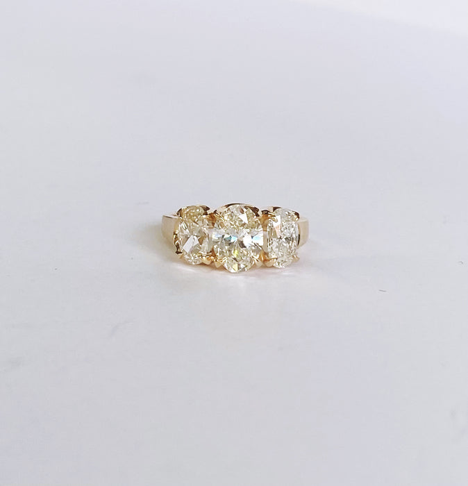 Custom 3 Stone Oval Ring