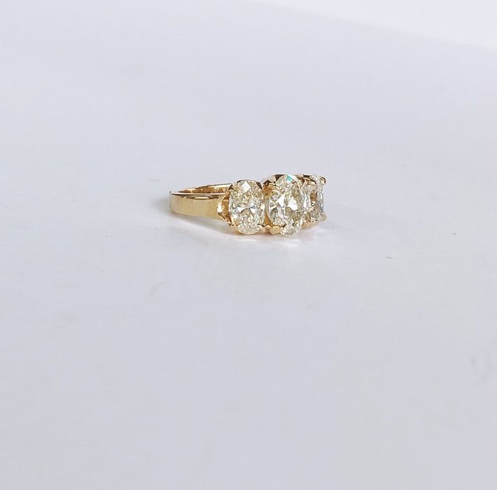 Custom 3 Stone Oval Ring