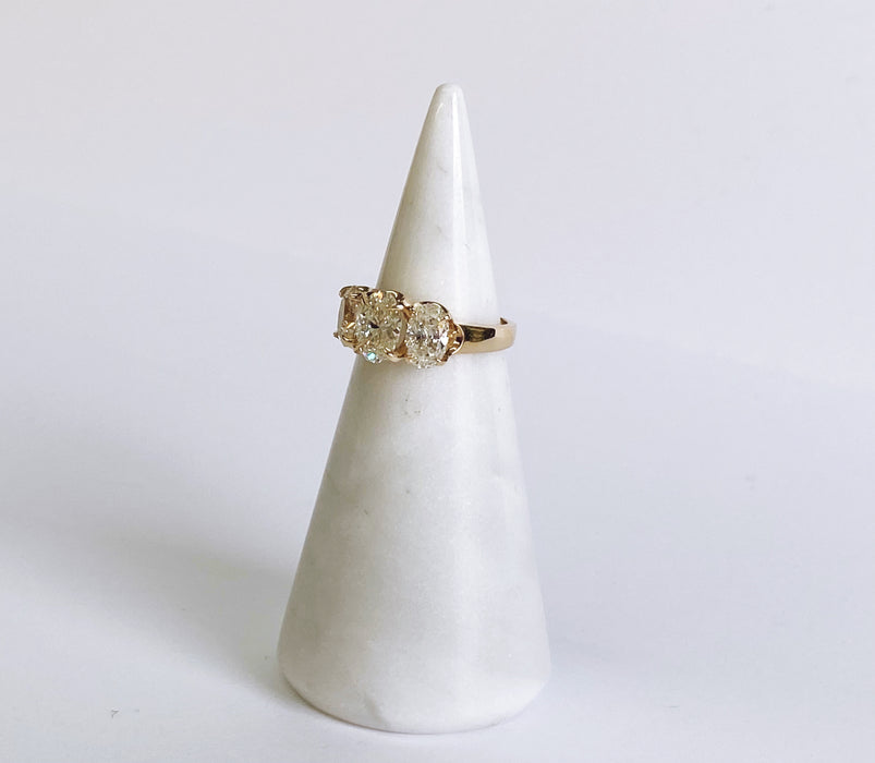 Custom 3 Stone Oval Ring