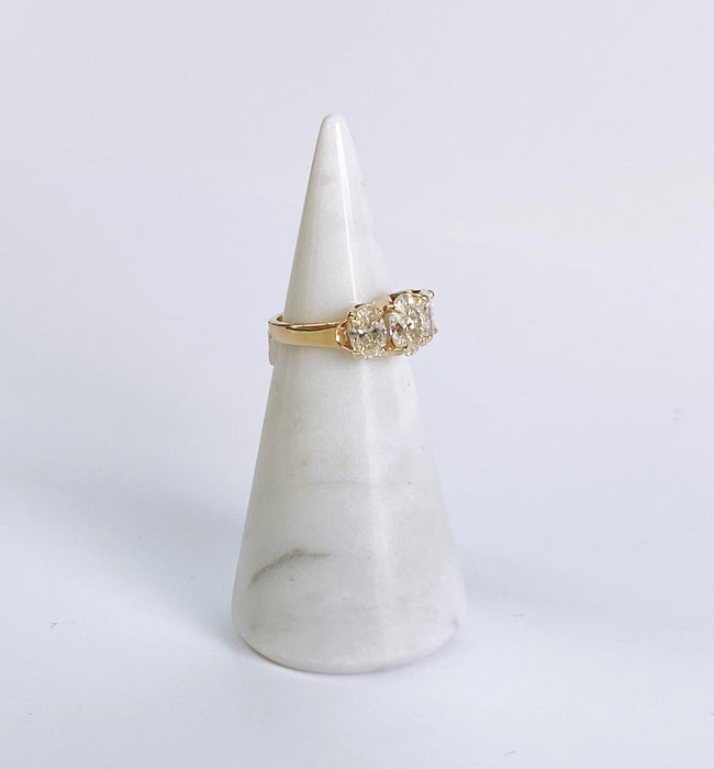 Custom 3 Stone Oval Ring