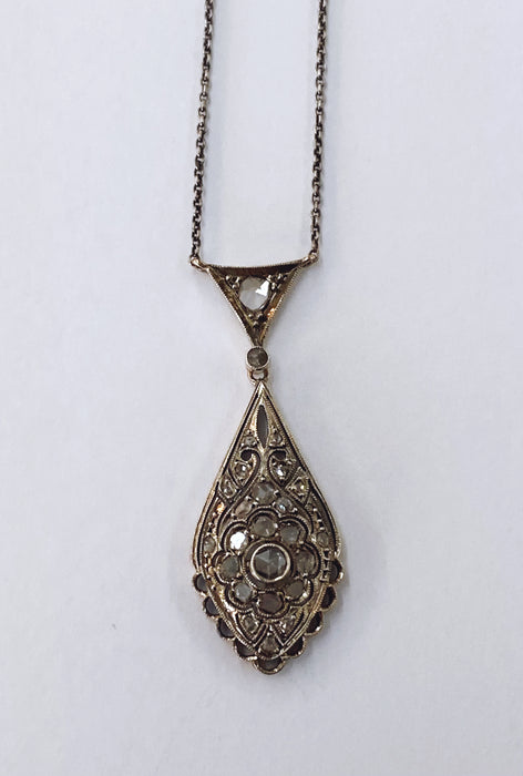 Victorian Rose Cut Diamond Necklace
