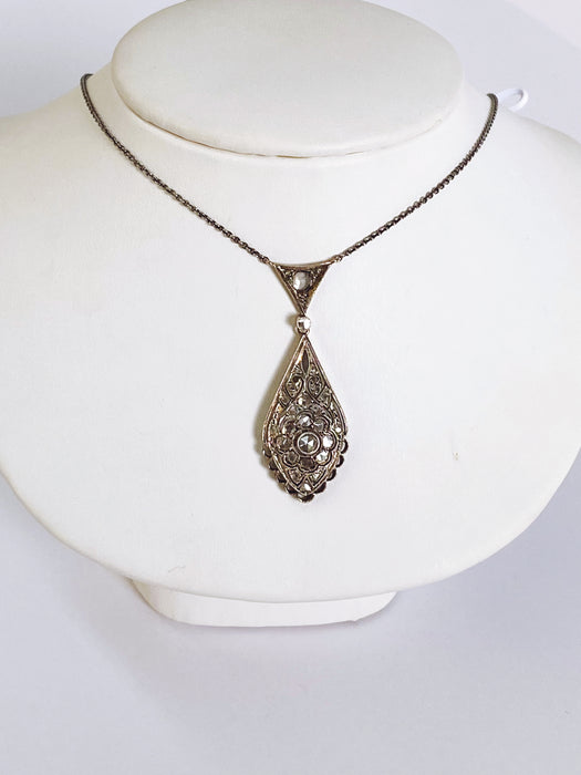 Victorian Rose Cut Diamond Necklace