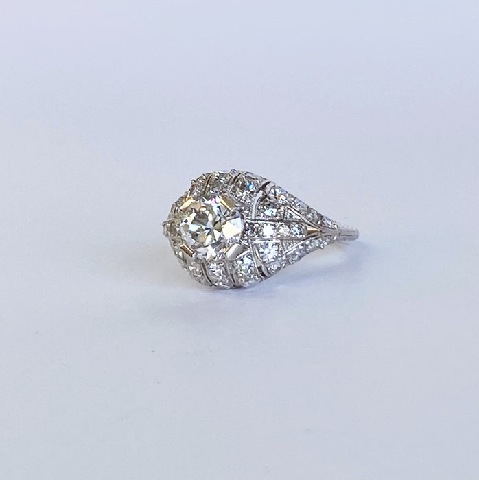 Edwardian 1.25 Carat European Diamond Ring