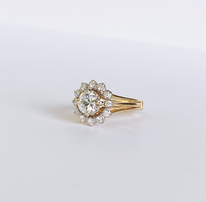 1.06 carat Two Piece Halo Enhancer Set