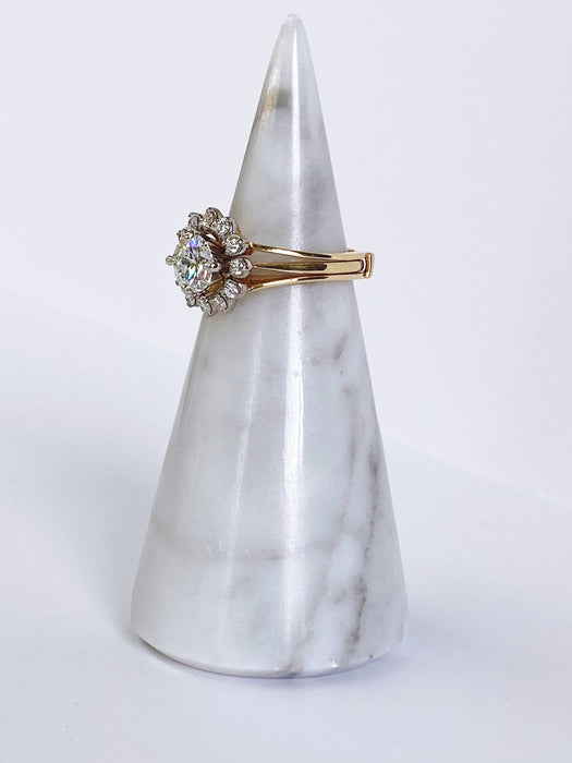 1.06 carat Two Piece Halo Enhancer Set