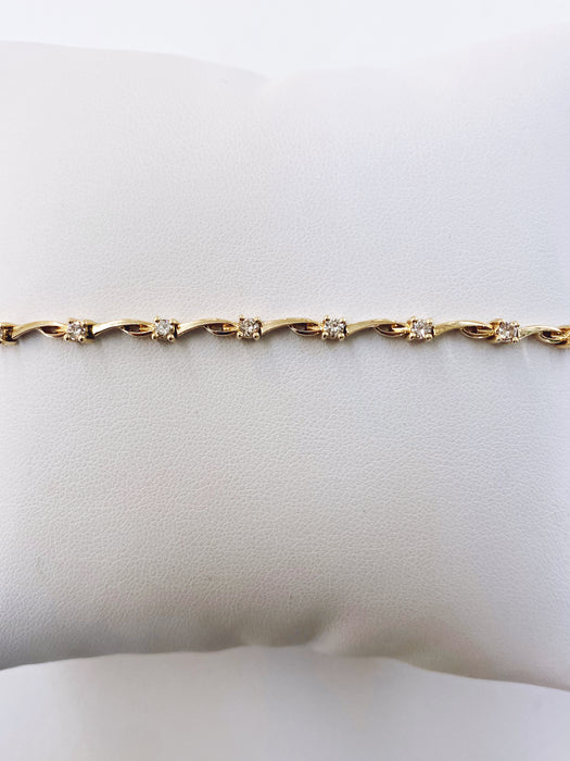 1.00 carat Yellow Gold Diamond Bracelet