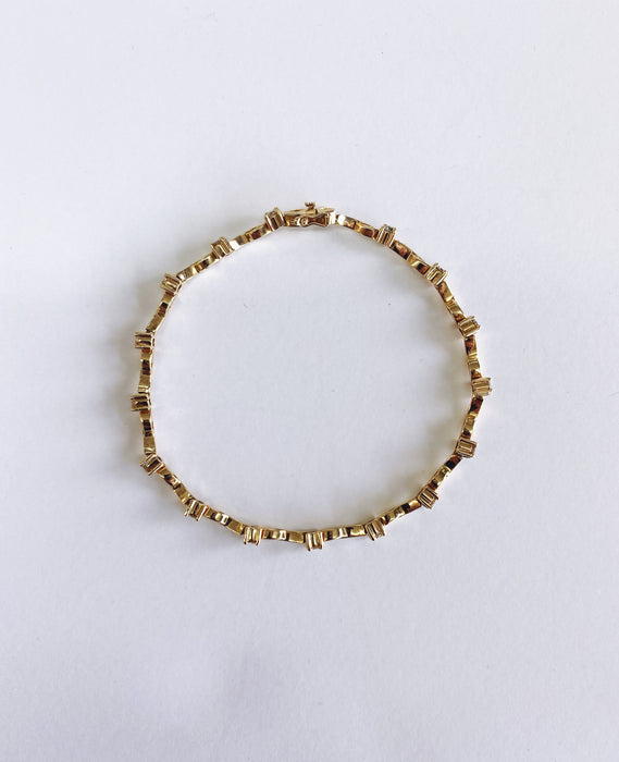 1.00 carat Yellow Gold Diamond Bracelet