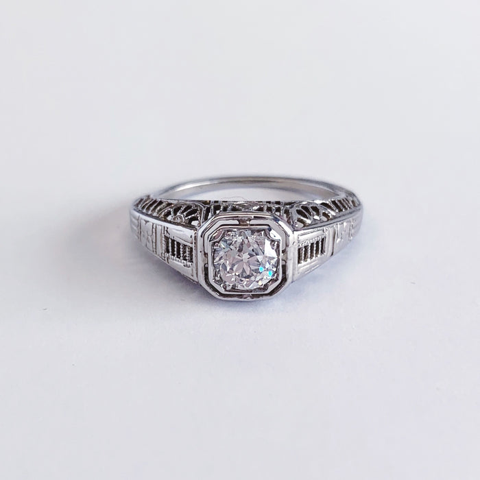 Filigree Art Deco Ring