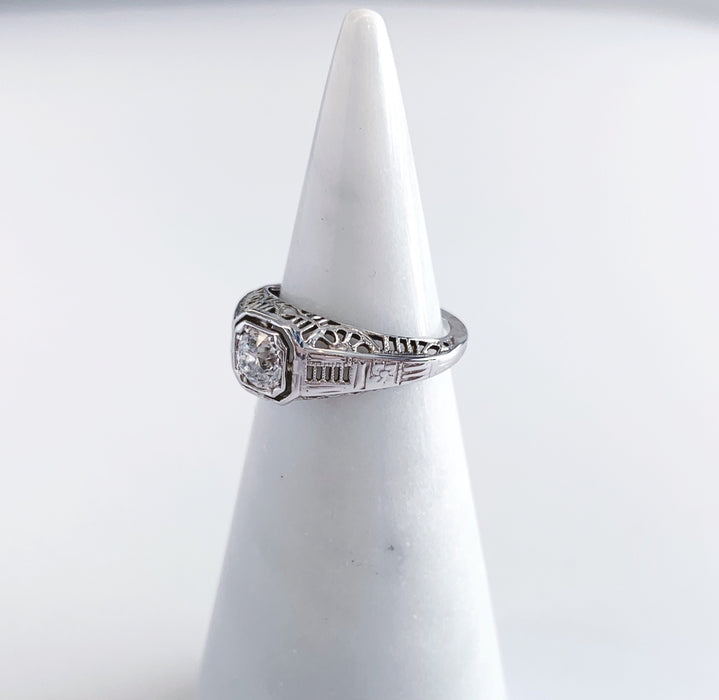 Filigree Art Deco Ring