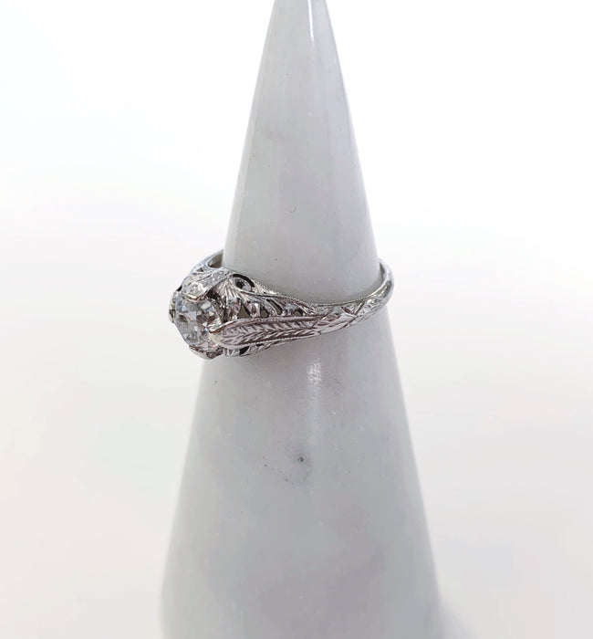 Platinum Filigree Diamond Ring