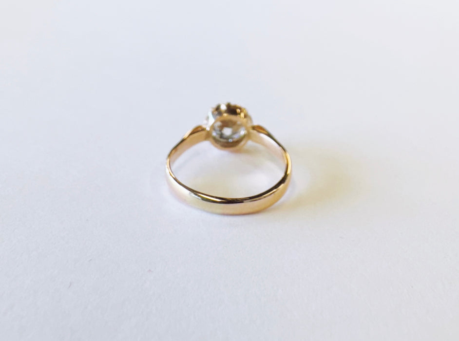 Antique Rose Gold Solitaire Ring