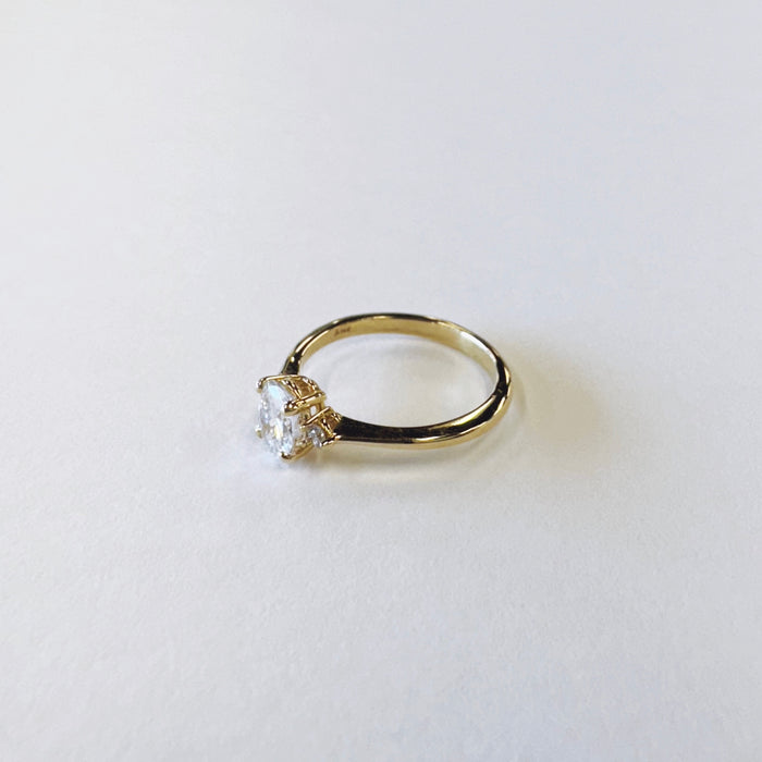 .66 carat Oval Yellow Gold Engagement Ring