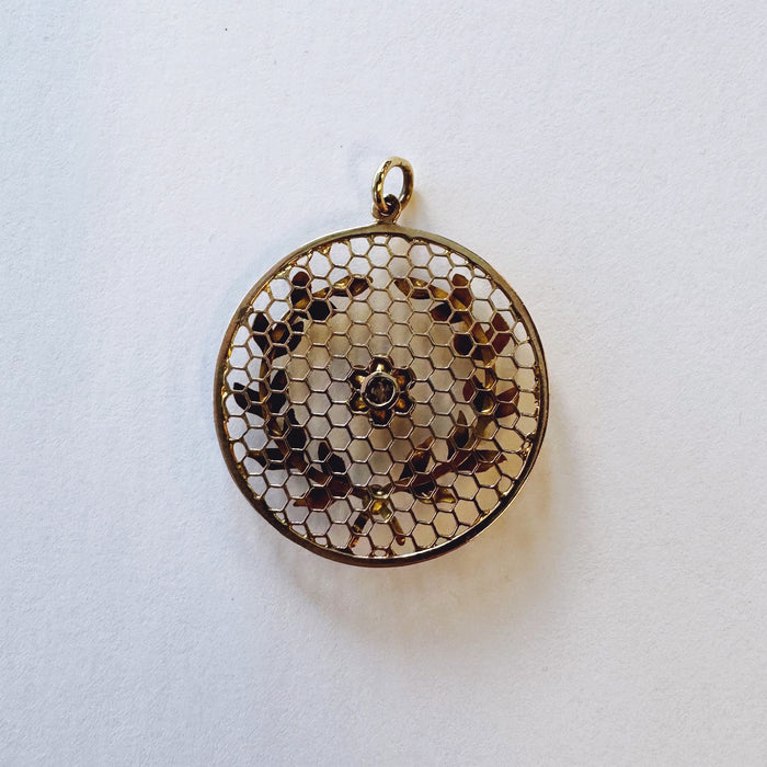 Victorian Honeycomb Lace Pendant