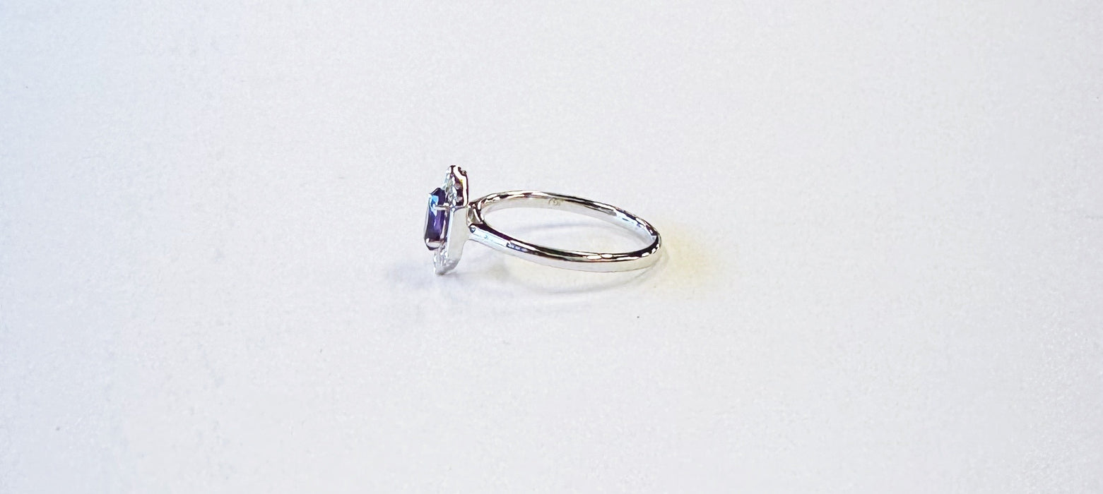 Vintage-Inspired Amethyst and Diamond Ring