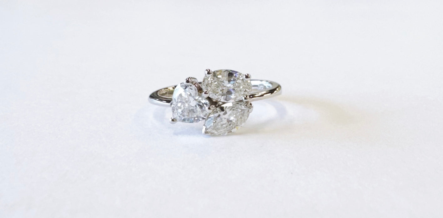 Fancy Shape Diamond Cluster Ring