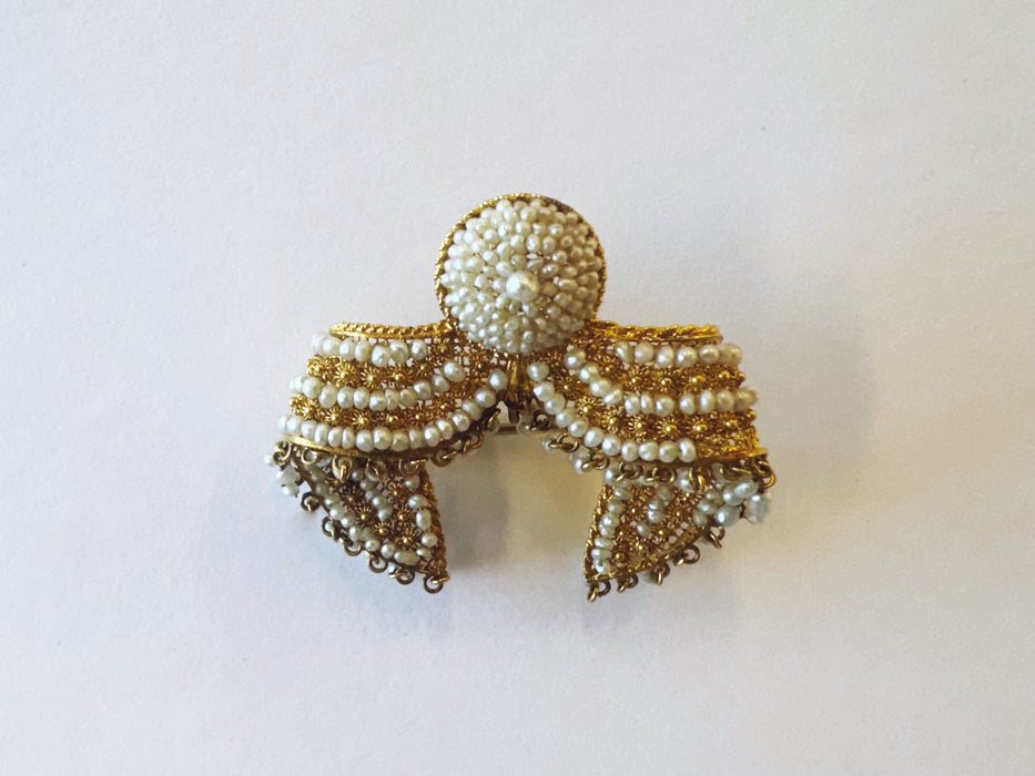 Victorian Seed Pearl Fringe Brooch