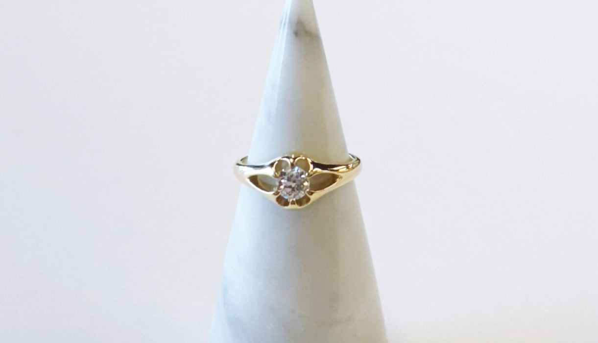 Split Shank Belcher Diamond Ring