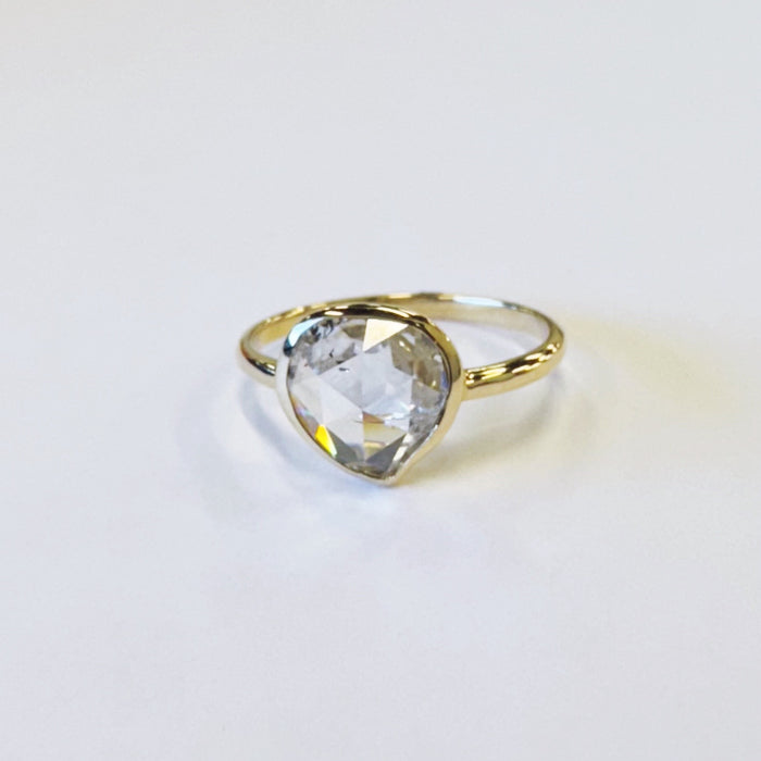 Custom 1.50ct Rose Cut Bezel Diamond Ring