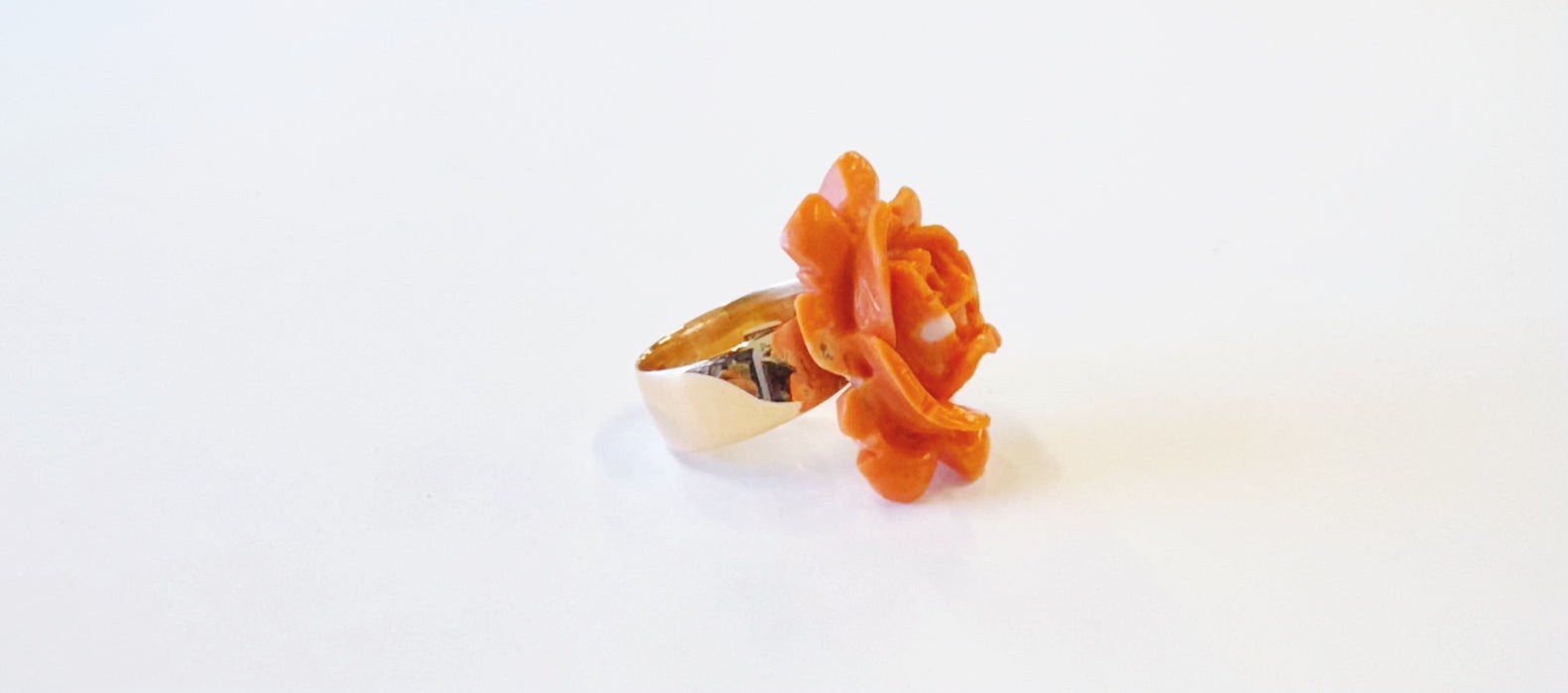 1940s Coral Rose Ring