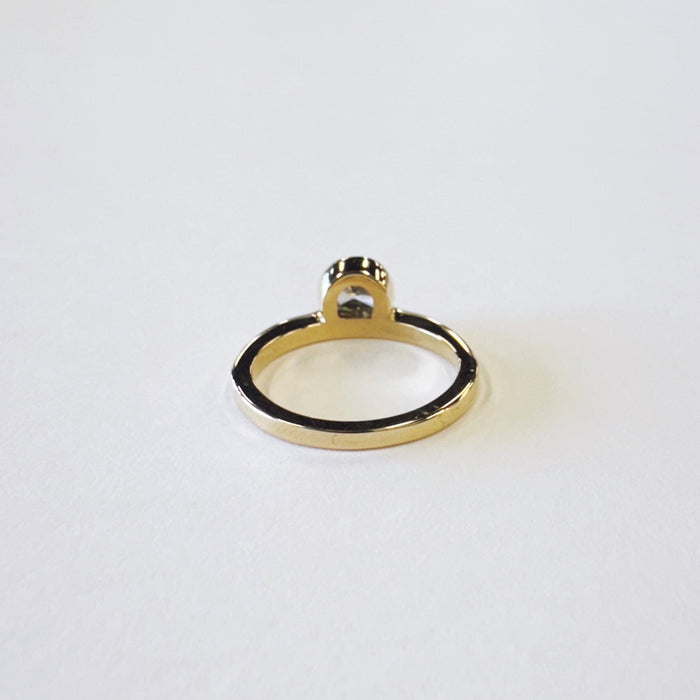 Custom Half Moon Diamond Ring