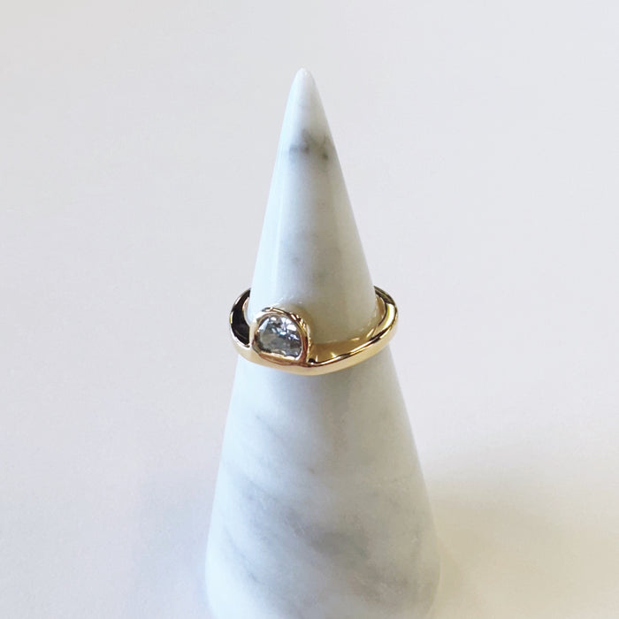 Custom Half Moon Diamond Ring