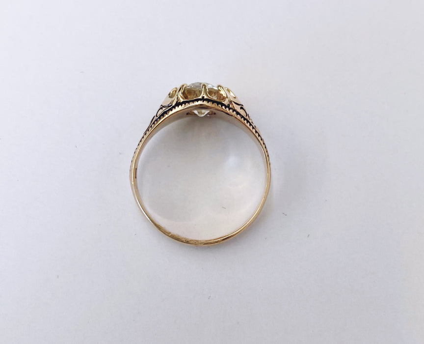 Victorian Belcher Ring with Engraving