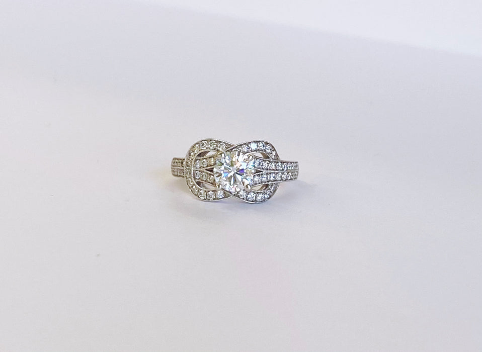 Vintage Inspired Knot Diamond Ring