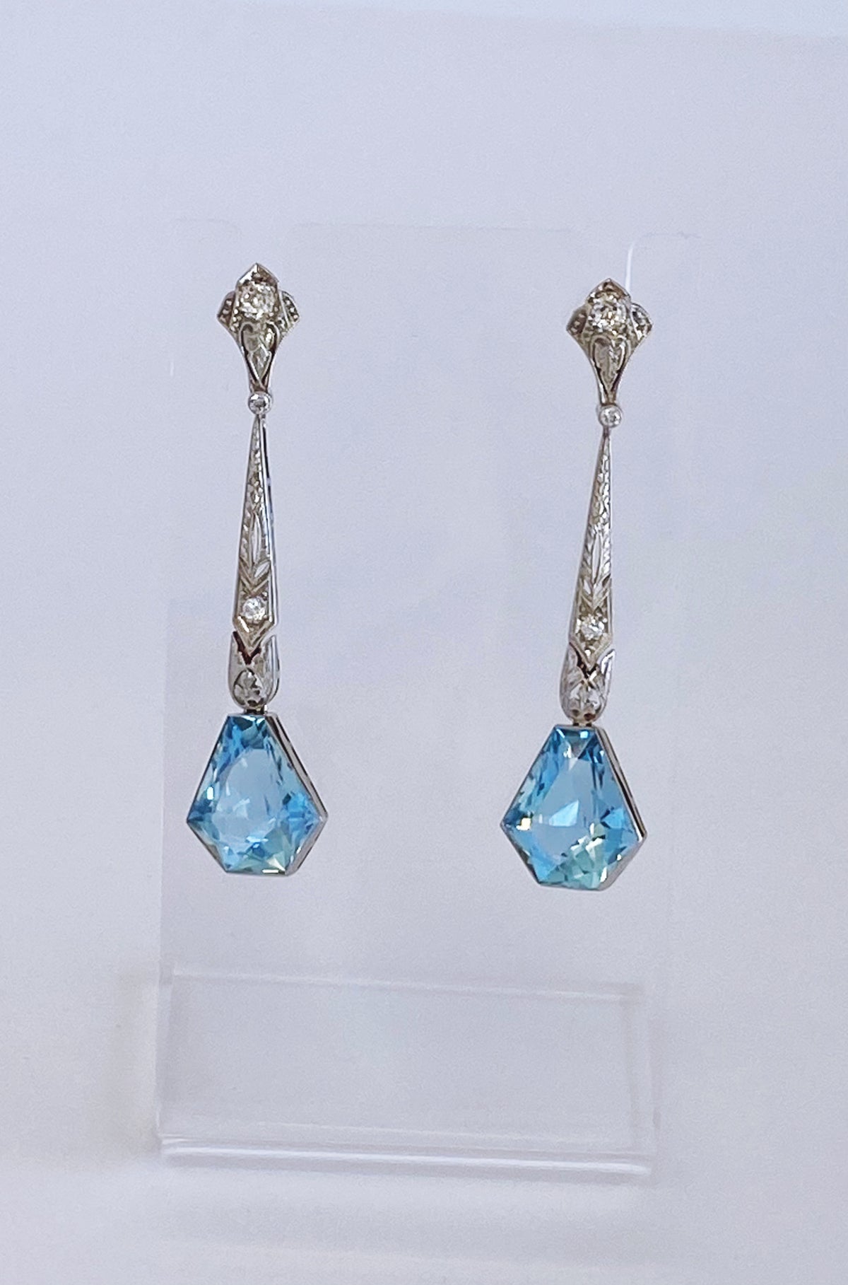 Infinity Aquamarine 18ct Gold Vermeil Stud Earrings | Jian London