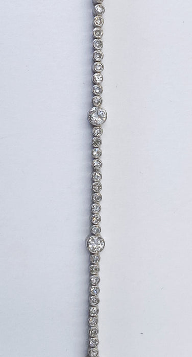 3 carat Bezel Set Platinum Diamond Bracelet