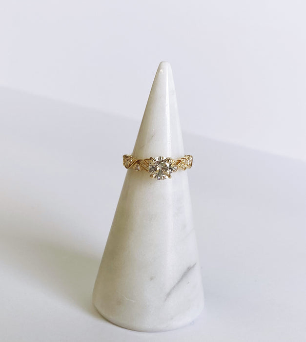 Floral Inspired Yellow Gold Diamond Ring