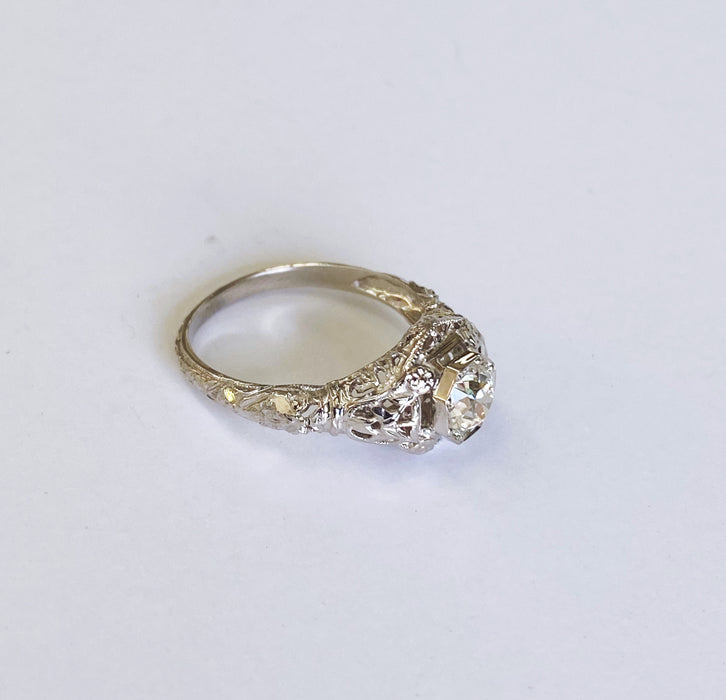Very Detailed Filigree Diamond Ring