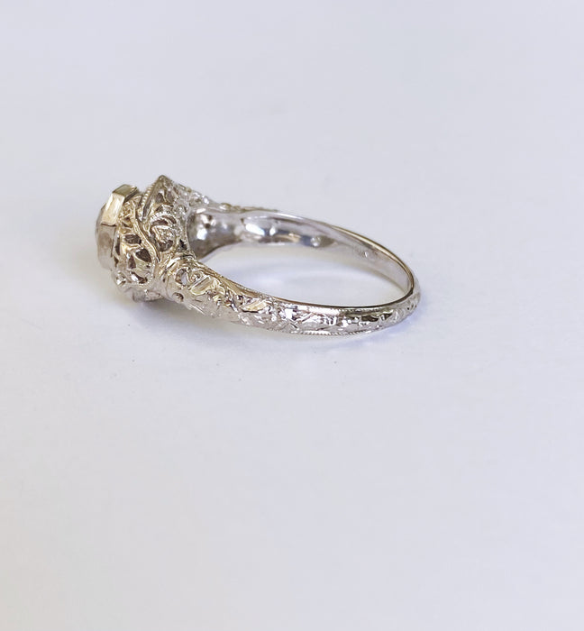 Very Detailed Filigree Diamond Ring