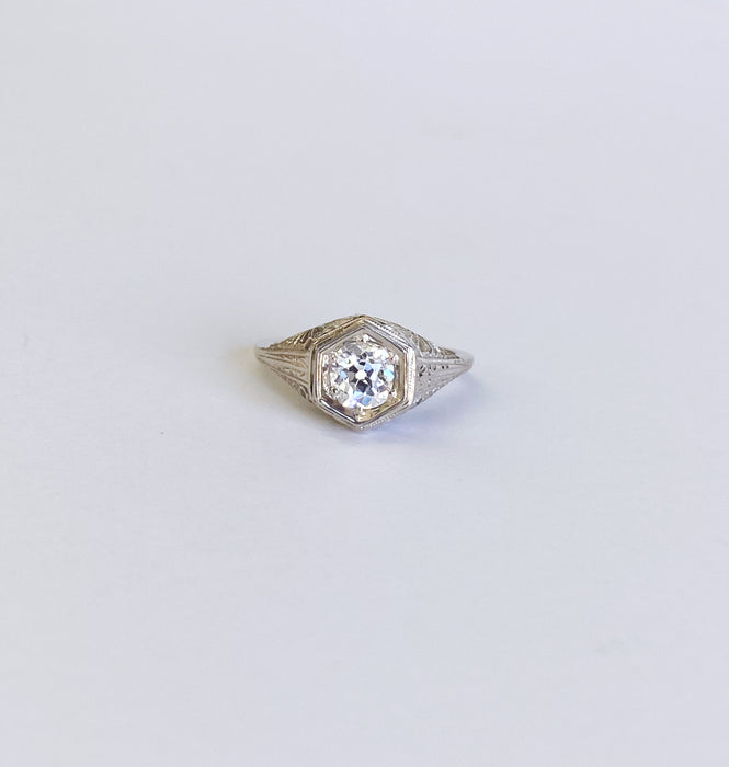 .66ct Filigree Art Deco Ring