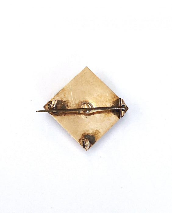Black/white Enamel Gold-filled Pin, Victorian