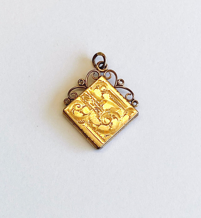 Gold-filled Engraved Locket with "JJ" on Back, Victorian