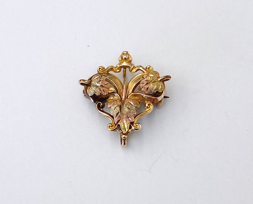 Gold-filled Tr-color Yellow, Green and Rose gold Watch Pin