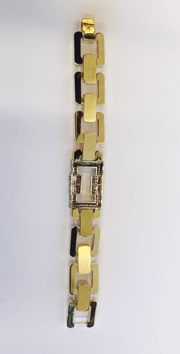Custom Diamond Statement Gold Bracelet