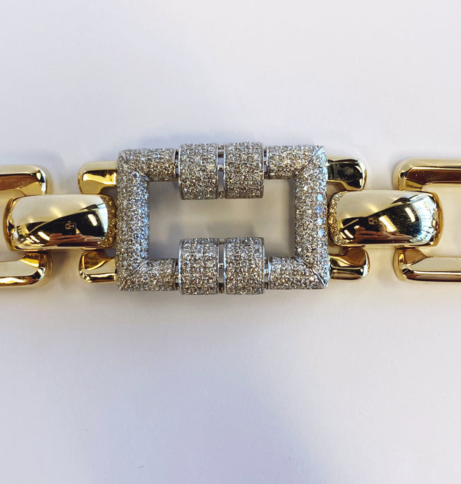Custom Diamond Statement Gold Bracelet